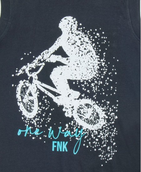 FUNKY Σετ Αμάνικο και Βερμούδα 123-101111 Μαύρο/Γκρι 