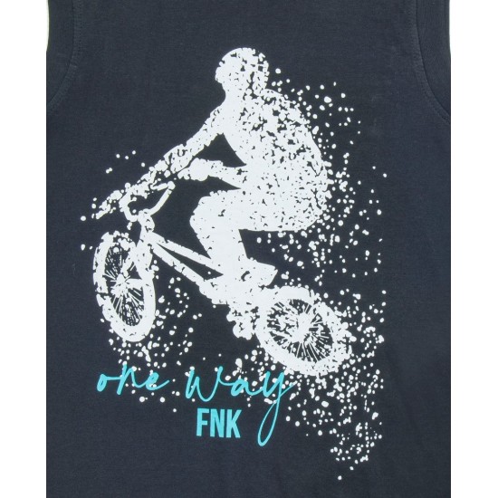 FUNKY Σετ Αμάνικο και Βερμούδα 123-101111 Μαύρο/Γκρι 