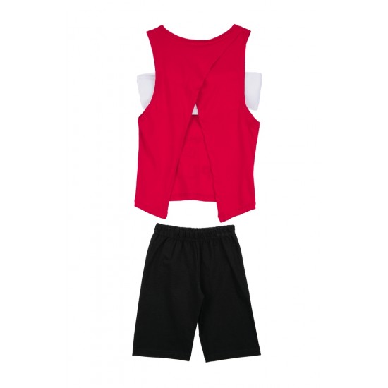 FRENZY Σετ Αμάνικο/Μπουστάκι/Κολάν 63415415 Κόκκινο/Μαύρο 