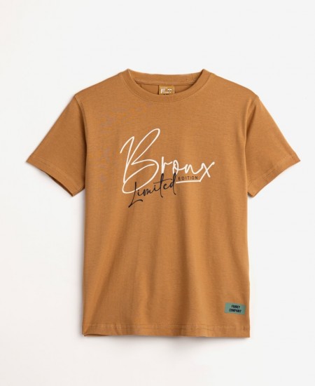 FUNKY Μπλούζα με Κοντό Μανίκι 124-105125 Καμηλό 