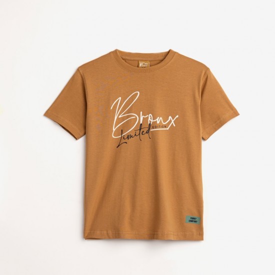 FUNKY Μπλούζα με Κοντό Μανίκι 124-105125 Καμηλό 