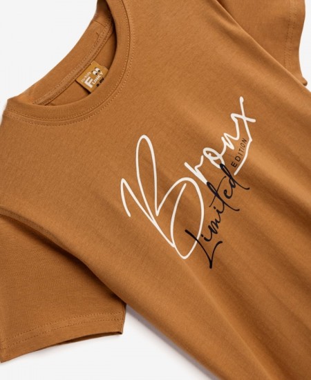 FUNKY Μπλούζα με Κοντό Μανίκι 124-105125 Καμηλό 