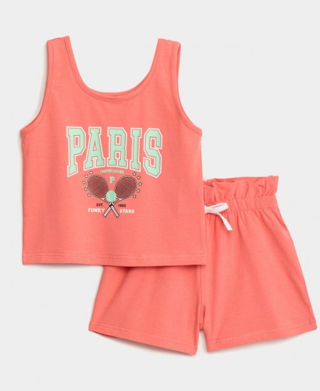 FUNKY Σετ Αμάνικο και Σορτς 124-524134 Κοραλί 