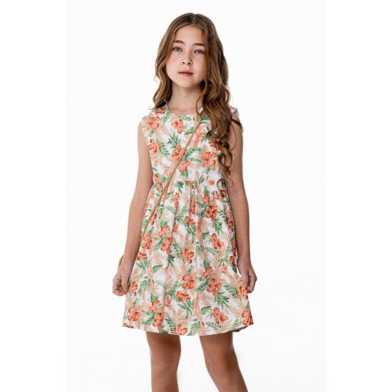 FUNKY Φόρεμα με Ψάθινη Τσάντα 124-529123 Φλοράλ 