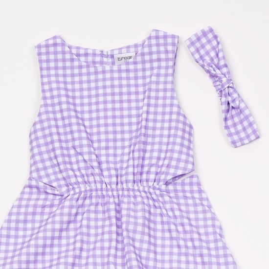 TRAX Φόρεμα και Κορδέλα 45165 Λιλά 