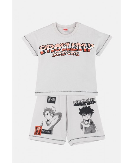 JOYCE Σετ Μπλούζα και Βερμούδες 2412128 Γκρι 