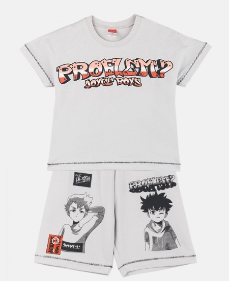 JOYCE Σετ Μπλούζα και Βερμούδες 2412128 Γκρι 