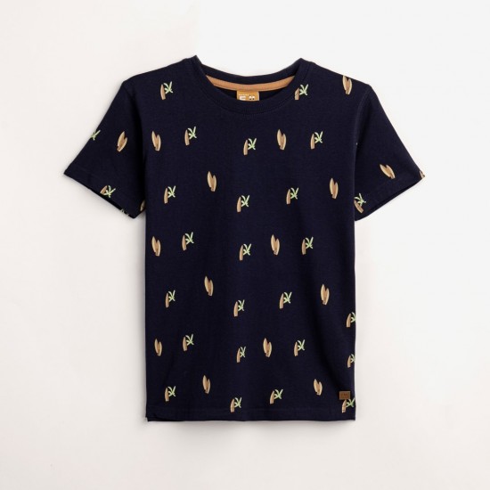 FUNKY Μπλούζα με Κοντό Μανίκι 124-105101 Μπλε 