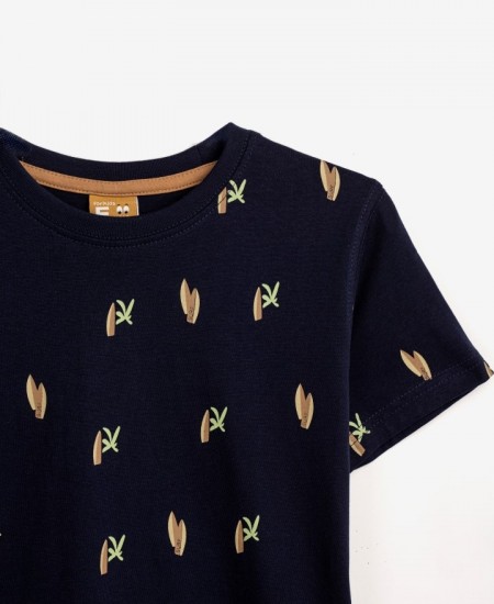 FUNKY Μπλούζα με Κοντό Μανίκι 124-105101 Μπλε 