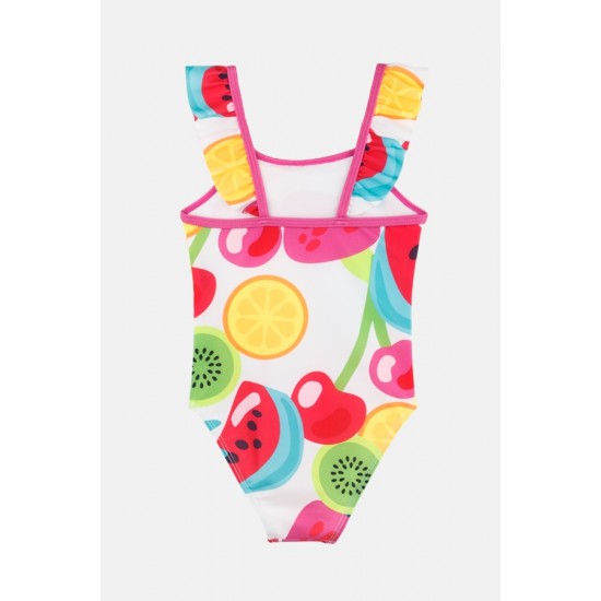 JOYCE Μαγιό Ολόσωμο 2441803 Λευκό/Εμπριμέ 