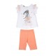 FRENZY Σετ Μπλούζα και Κολάν 61415096 Λευκό/Ροδακινί