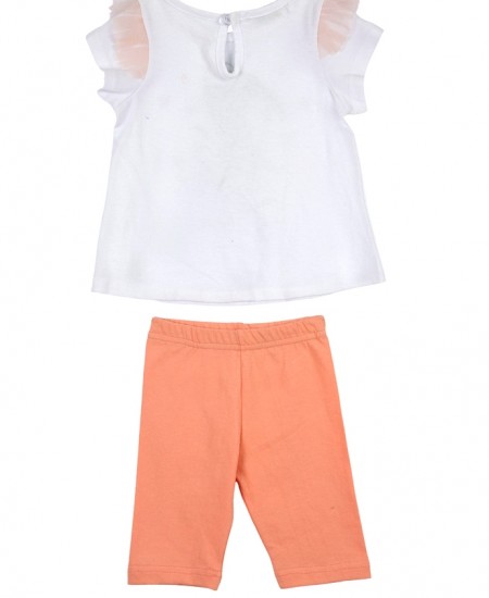 FRENZY Σετ Μπλούζα και Κολάν 61415096 Λευκό/Ροδακινί