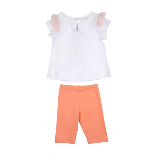 FRENZY Σετ Μπλούζα και Κολάν 61415096 Λευκό/Ροδακινί