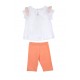 FRENZY Σετ Μπλούζα και Κολάν 61415096 Λευκό/Ροδακινί