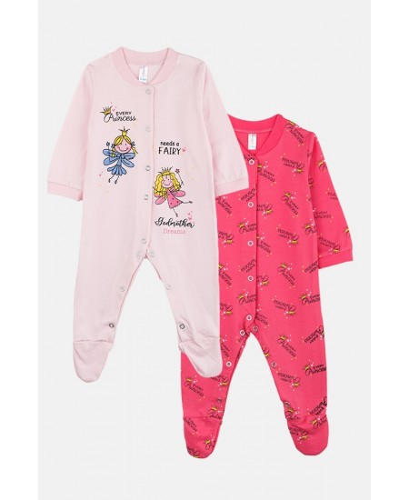 DREAMS Ολόσωμα Φορμάκια 2τμχ 2421202 Ροζ/Φουξ 