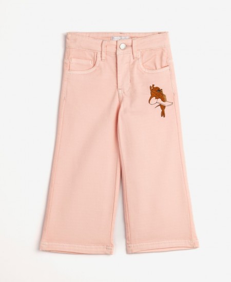 FUNKY Παντελόνι Wide Leg 124-731102 Ροζ 