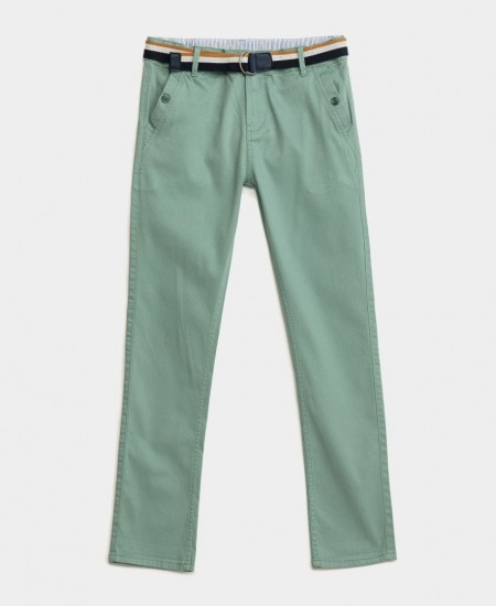 FUNKY Παντελόνι Υφασμάτινο με Ζώνη 124-111104 Τυρκουάζ