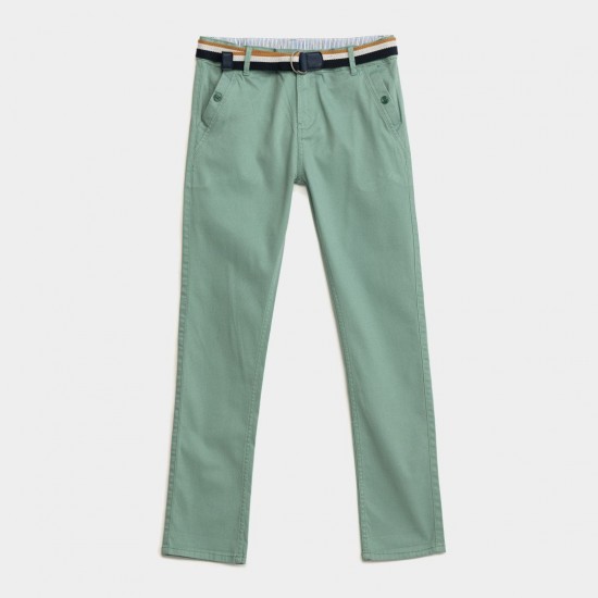 FUNKY Παντελόνι Υφασμάτινο με Ζώνη 124-111104 Τυρκουάζ