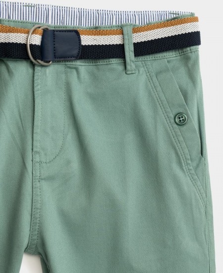 FUNKY Παντελόνι Υφασμάτινο με Ζώνη 124-111104 Τυρκουάζ