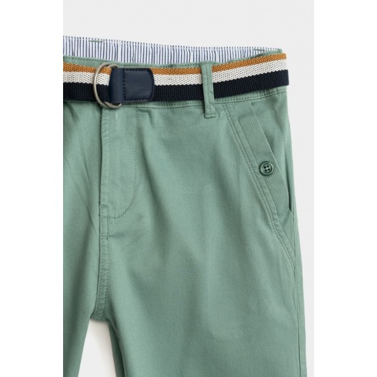 FUNKY Παντελόνι Υφασμάτινο με Ζώνη 124-111104 Τυρκουάζ