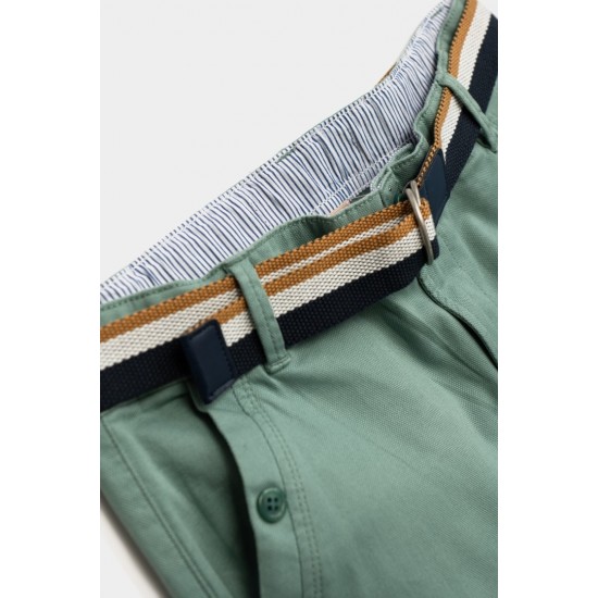 FUNKY Παντελόνι Υφασμάτινο με Ζώνη 124-111104 Τυρκουάζ