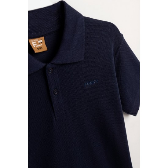 FUNKY Μπλούζα Πόλο 124-189100 Μπλε 