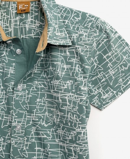 FUNKY Πουκάμισο 124-108102 Τυρκουάζ 