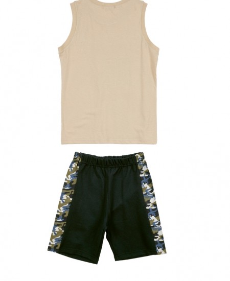FRENZY Σετ Αμάνικο και Βερμούδα 73415430 Μπεζ