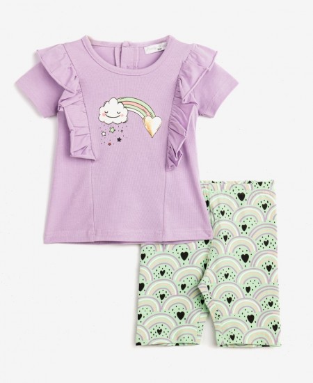 FUNKY Σετ Μπλούζα και Κολάν 124-919109 Λιλά  