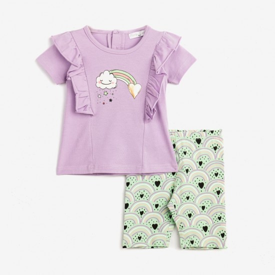 FUNKY Σετ Μπλούζα και Κολάν 124-919109 Λιλά  