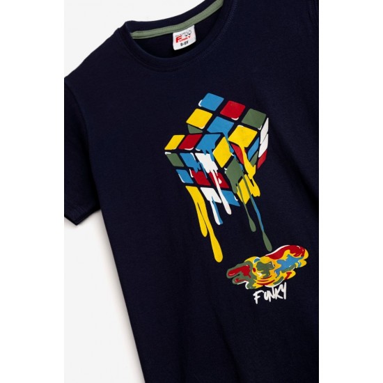 FUNKY Σετ Μπλούζα και Βερμούδα 124-101103 Μπλε/Χακί 