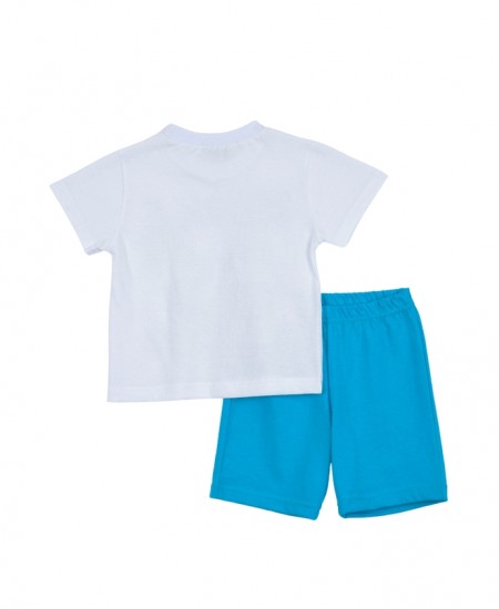 FRENZY Σετ Μπλούζα και Βερμούδα 71415110 Λευκό/Μπλε 