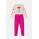 JOYCE Σετ Μπλούζα και Κολάν Εποχιακό 2413112 Μπεζ/Φουξ 