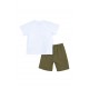 FRENZY Σετ Μπλούζα και Βερμούδα 72415460 Λευκό/Χακί 
