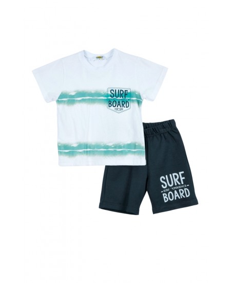 FRENZY Σετ Μπλούζα και Βερμούδα 72415446 Λευκό/Μαύρο 