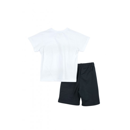 FRENZY Σετ Μπλούζα και Βερμούδα 72415446 Λευκό/Μαύρο 