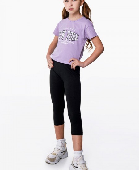 FUNKY Σετ Μπλούζα και Κολάν 124-539109 Λιλά/Μαύρο