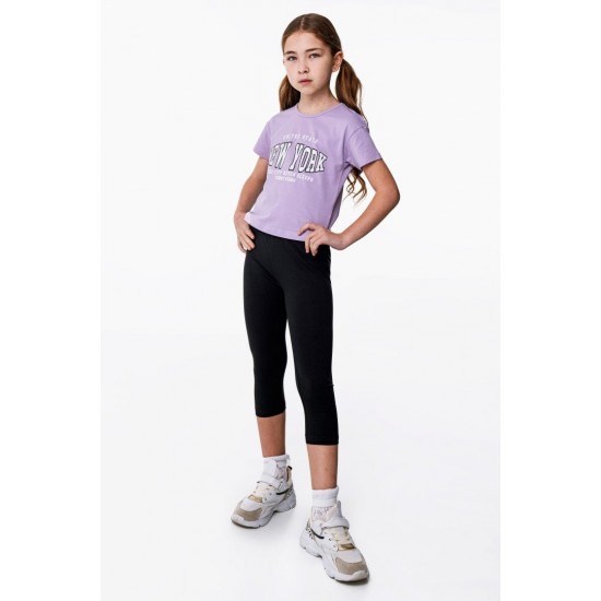 FUNKY Σετ Μπλούζα και Κολάν 124-539109 Λιλά/Μαύρο