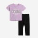 FUNKY Σετ Μπλούζα και Κολάν 124-539109 Λιλά/Μαύρο