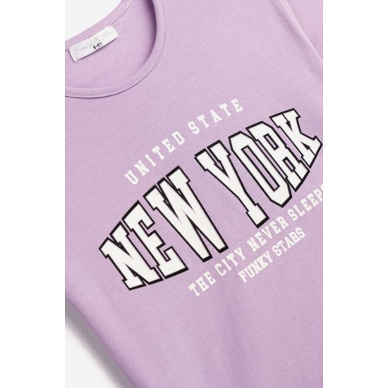 FUNKY Σετ Μπλούζα και Κολάν 124-539109 Λιλά/Μαύρο