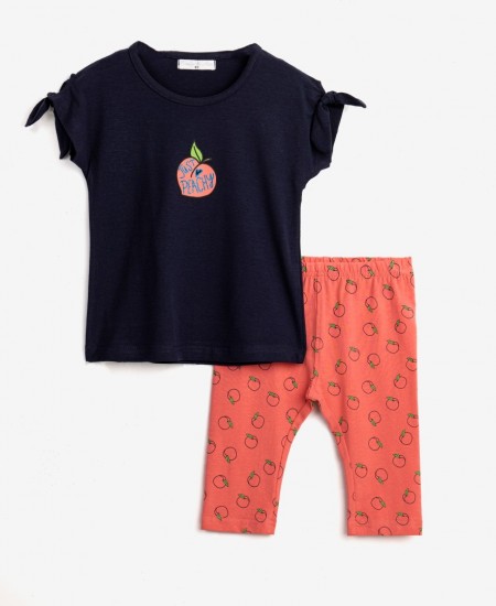 FUNKY Σετ Μπλούζα και Κολάν 124-719106 Μπλε/Ροδακινί