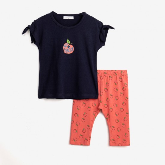 FUNKY Σετ Μπλούζα και Κολάν 124-719106 Μπλε/Ροδακινί