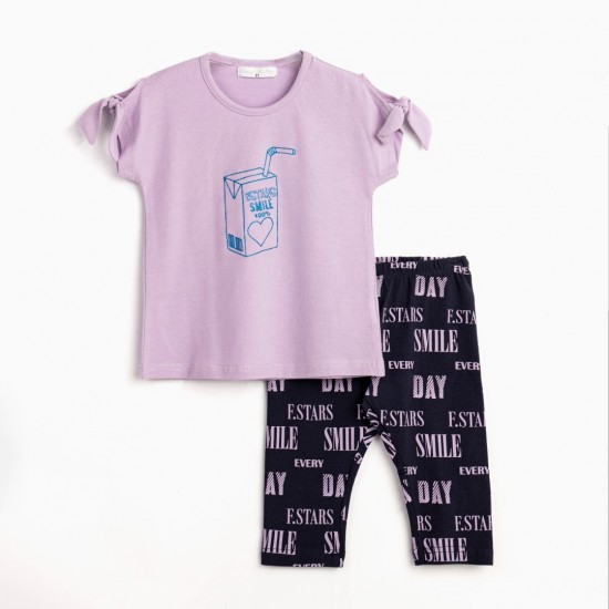 FUNKY Σετ Μπλούζα και Κολάν 124-719115 Λιλά/Μπλε