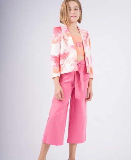 ΕΒΙΤΑ Σετ Σακάκι/Παντελόνα/Μπουστάκι 242045 Εμπριμέ/Φουξ 