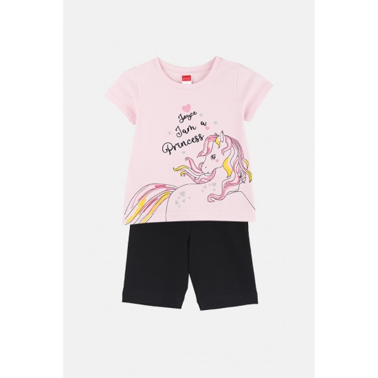 JOYCE Σετ Μπλούζα και Κολάν 2411118 Ροζ/Μαύρο 