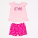 TRAX Σετ Μπλούζα/Σορτς και Κορδέλα 45260-01 Ροζ 