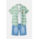 JOYCE Σετ Πουκάμισο, Μπλούζα και Βερμούδα Τζιν 2444030 Πράσινο 
