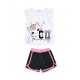 FRENZY Σετ Μπλούζα και Σορτς 62415439 Λευκό/Μαύρο 