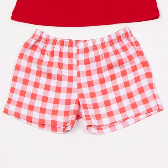 TRAX Σετ Μπλούζα/Σορτς και Κορδέλα 45231 Κόκκινο 