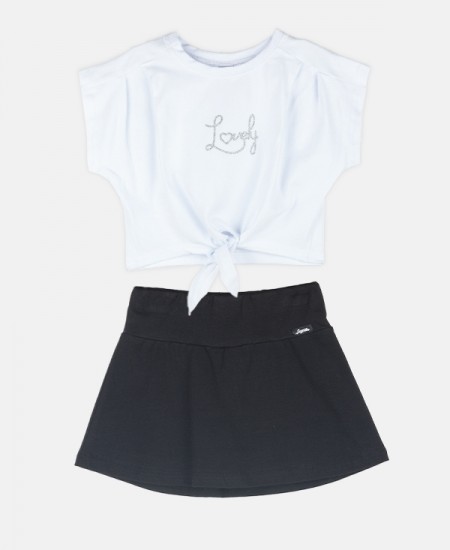 JOYCE Σετ Μπλούζα και Σορτς 2413162 Λευκό/Μαύρο 